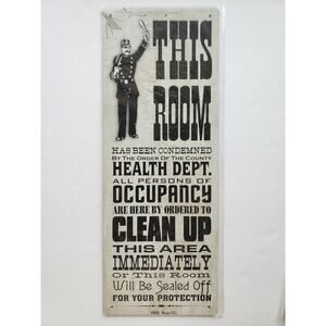 Rules: This Room Ohio Wholesale Inc.16 x 6 Rustic Retro Metal Signs 27413